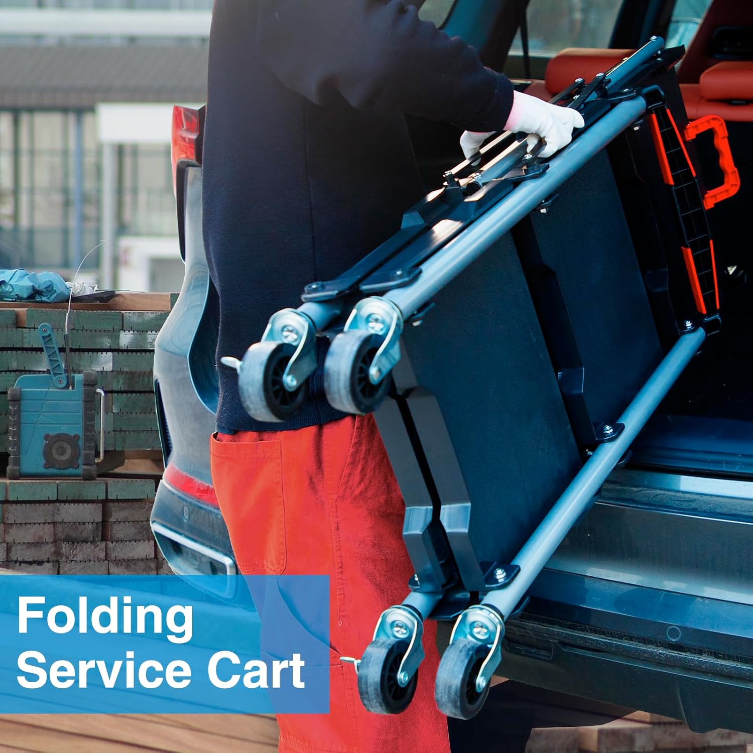Troli Utilitas Lipat 3 Rak den - Tools Trolley For Workshop ulasan dan harga
